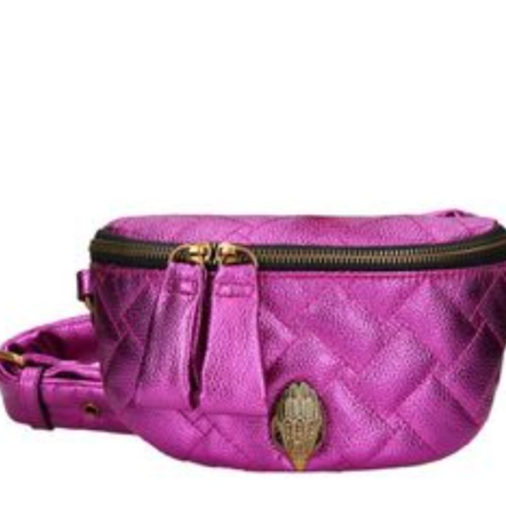 Kurt Geiger Kensington Leather Belt Bag Fushia Pink